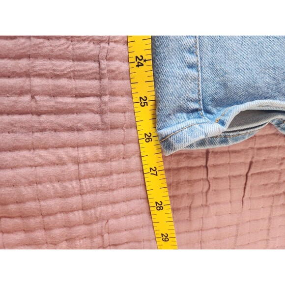 LEVI'S Ribcage Straight Ankle Jeans Womens 31 (31x26) Blue Button Fly Distressed - Picture 7 of 9